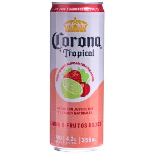 Corona Tropical Sabor Limón Y Frutos Rojos 12 Onz
