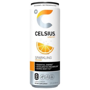 Agua Gasificada Saborizada Sabor Naranja Celsius 12 Onz