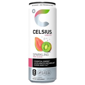 Agua Gasificada Saborizada Sabor Kiwi Y Guayaba Celsius 12 Onz