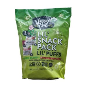 Snack Orgánico Lil Puffs LesserEvil 2.5 Onz 2 Und/Paq