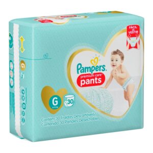Pañales Premium Care Pants G (9-13 kg) Pampers 30 Und/Paq