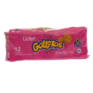 Galletas Sandwich Fresa Lider 12 Und/Paq
