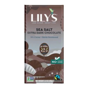 Barra De Chocolate Oscuro 70% Con Sal Lily's 2.8 Onz