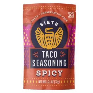 Sazón Para Taco Picante Sin Gluten Siete 1.3 Onz