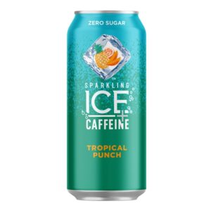 Agua Gasificada Con Cafeína Sabor Tropical Punch Ice Sparkling 16 Onz