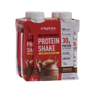 Batido de Proteína Sabor Chocolate Top Care 4 Und/Paq 11 Onz