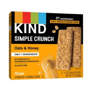 Barra de Granola Avena y Miel Sin Gluten Kind 5 Und/Paq