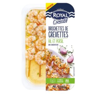 Brochetas de Camarones al Ajillo Royal 145 Gr