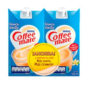 Crema Para Café Líquida Sabor Vainilla Coffee Mate 300 Ml 2 Und/Paq