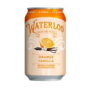Agua Con Gas Sabor Naranja y Vainilla Waterloo 355 Ml