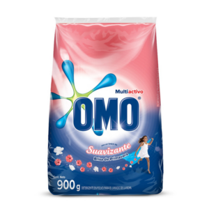 Detergente polvo Omo suavizante brisa de primavera 900 gr