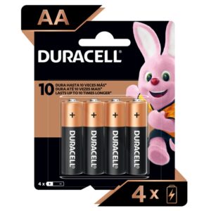 Pila Alcalina AA Duracell 4 Und/Paq