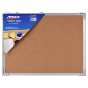PIZARRA ARTESCO DE CORCHO BORDE METAL (45 X 60)CM/(18x24)PULG.