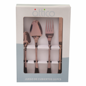 Jgo Cubierto Attico 16p 18/0 Bronc Qd3300