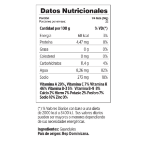 GUANDULES WALA 800 GR