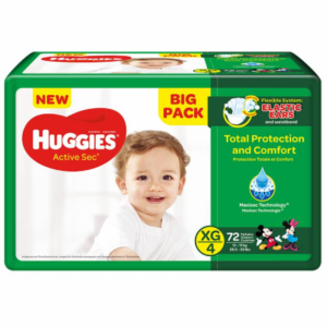 Pañales huggies active sec bigpack T 4/XG 70 uds.