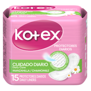 Protectores íntimos kotex manzanilla 15 uds.
