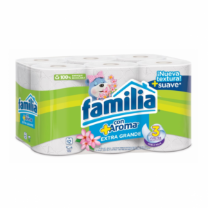 Papel Higiénico familia Con +Aroma Extragrande 12 Rollos