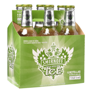 SMIRNOFF TWISTED GREEN APPLE 355 ML 6 PACK