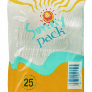 Cucharas Sunny Premium Clear 25 Uds.