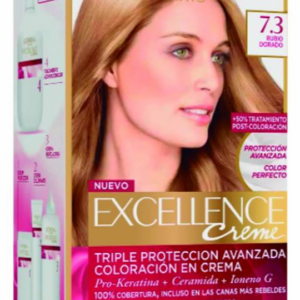 Tinte loreal excellence 7.3 rubio dorado