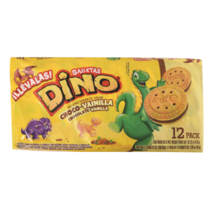 Galleta Dino Sandwich Chocovainilla 12 uds.