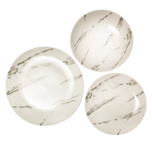 VAJILLA ATTICO 12PZA 10.5PLG MARMOL D651