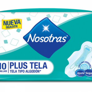 toallas sanitarias nosotras plus tela 10 uds