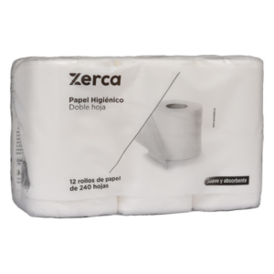 PAPEL HIGIENCIO ZERCA 12 ROLLOS