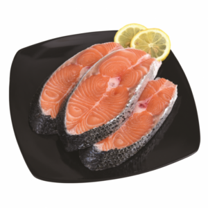 salmon fresco en rodajas lb