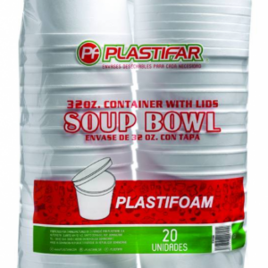 Envase Sancochero Plastifar 32 Oz 20 uds.