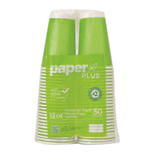VASO PAPER PLUS VERDE 12 OZ 50 UN