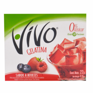 gelatina vivo berries s a 22 g